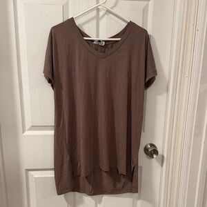 Boutique Casual V-Neck Brown Women's tunic